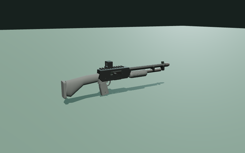 Prozedurales Spielmodell Benelli M4 Tactical / 11707 im 3D-Studio