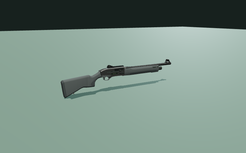 Modelo procedimental de Beretta 1301 Tactical C 7+1 en el estudio 3D