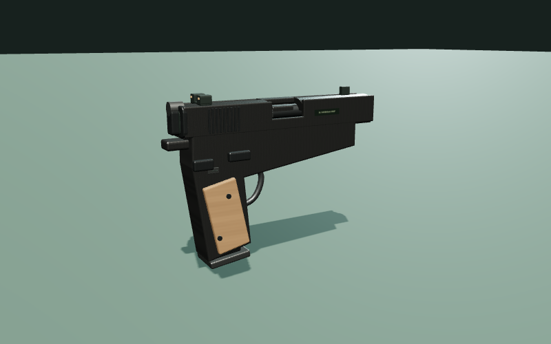 3D stüdyoda Colt 1911 Classic .45 ACP prosedürel oyun modeli