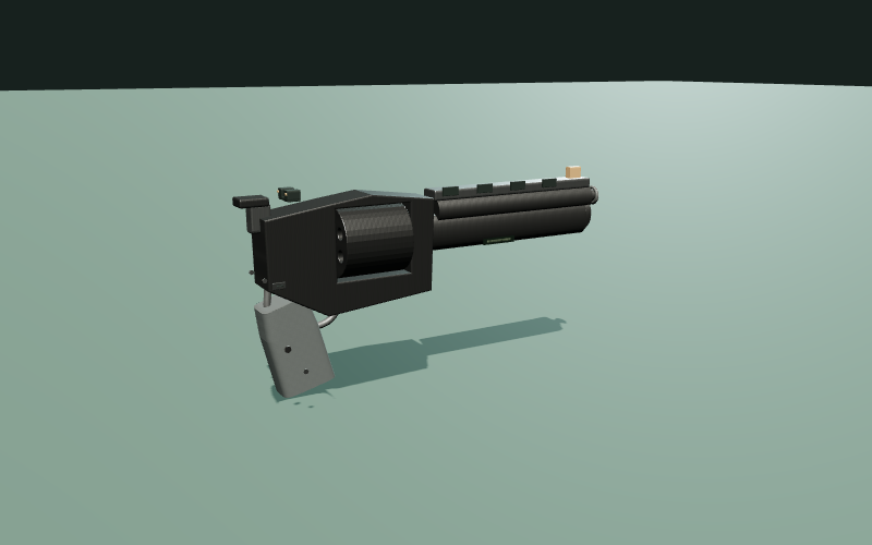 3D stüdyoda Colt Anaconda 6" .44 Magnum prosedürel oyun modeli