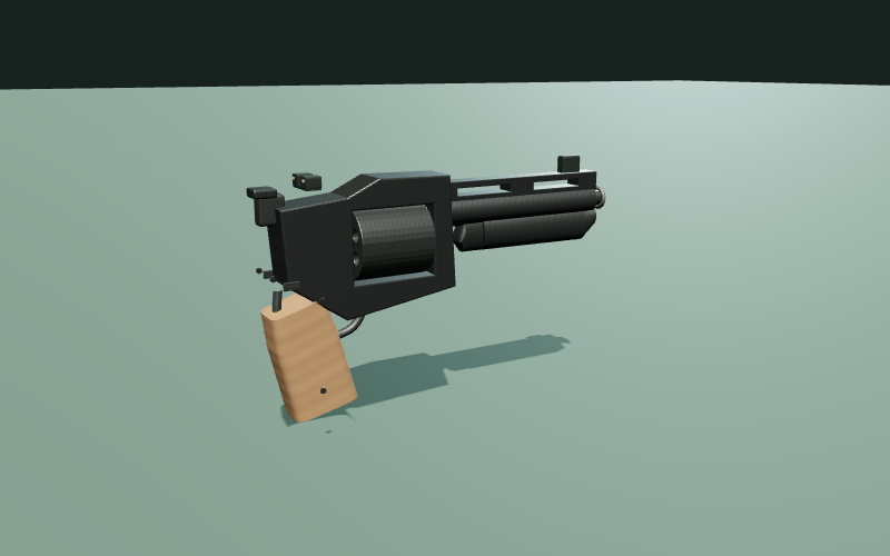 3D stüdyoda Colt Python 4.25" prosedürel oyun modeli