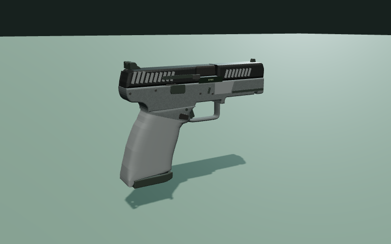 CZ P-10 C procedural game model in the 3D studio