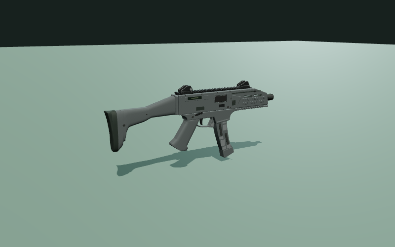 CZ Scorpion EVO 3 A1 procedural game model in the 3D studio