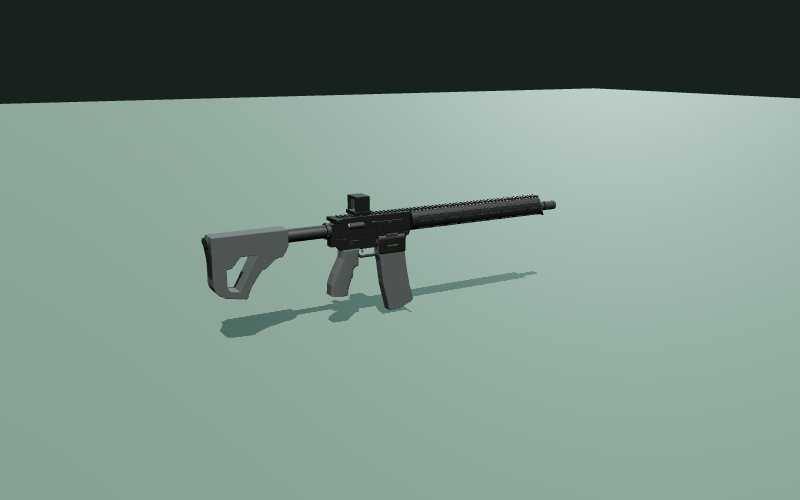 Modelo procedimental de Daniel Defense DDM4 V7 en el estudio 3D