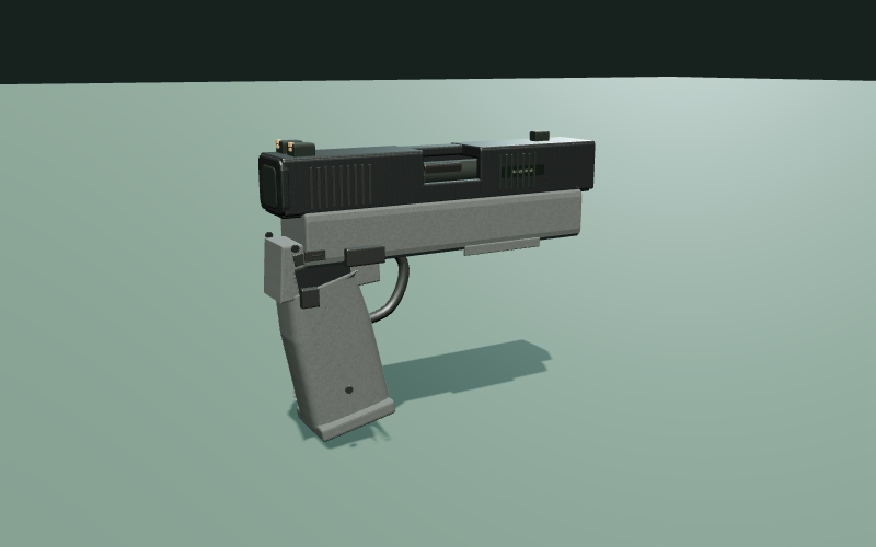 GLOCK 19 Gen5 procedural game model in the 3D studio