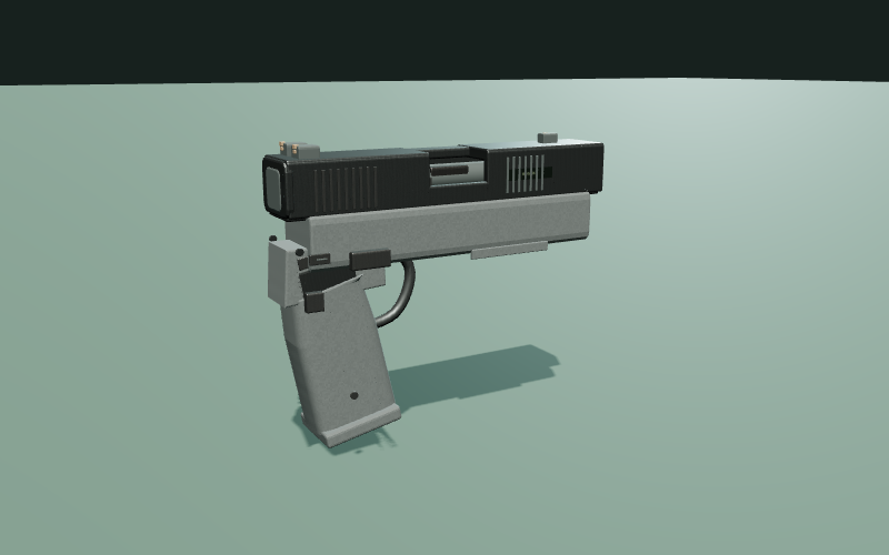 Prozedurales Spielmodell GLOCK 45 im 3D-Studio