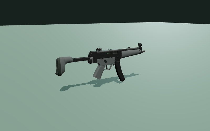 Prozedurales Spielmodell Heckler & Koch MP5 im 3D-Studio