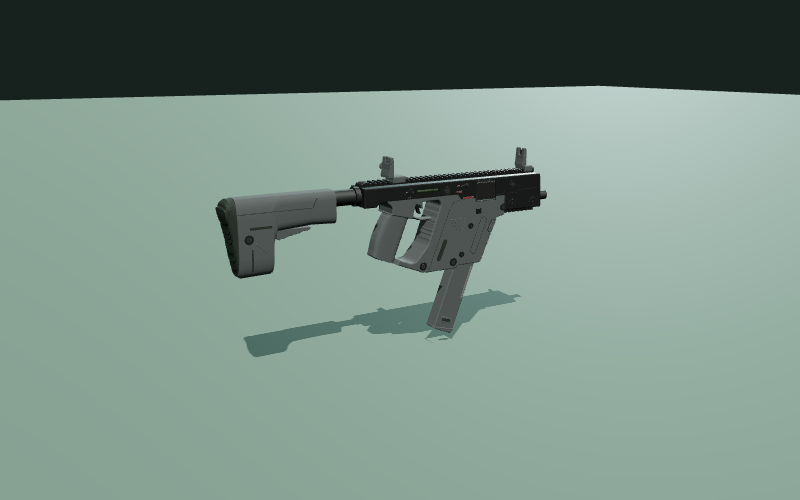 KRISS Vector SMG Gen 2 5.5" .45 ACP procedural game model in the 3D studio