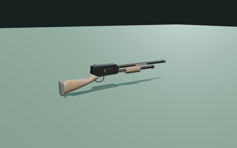 Mossberg 590A1 9-Shot / 51660 procedural game model in the 3D studio