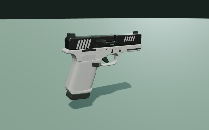 Ruger RXM procedural game model in the 3D studio