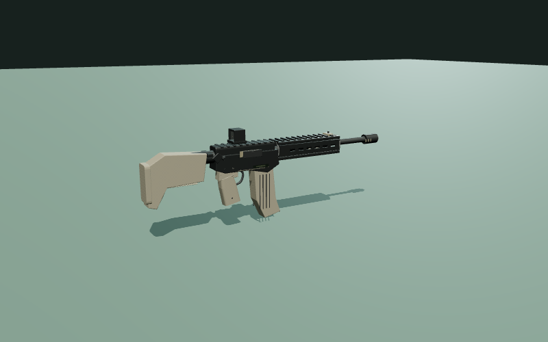 SIG SAUER MPX PCC procedural game model in the 3D studio