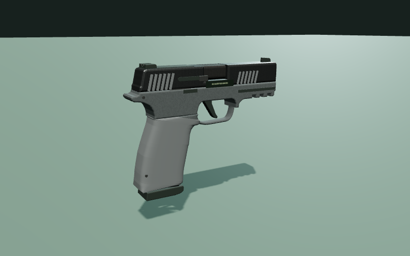 SIG SAUER P365-XMACRO procedural game model in the 3D studio