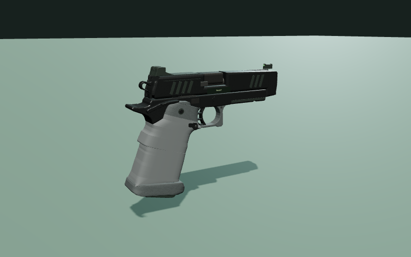 Staccato P procedural game model in the 3D studio