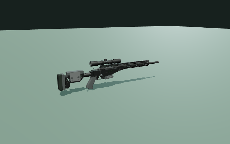 Modelo procedimental de Tikka T3x TACT A1 .308 Win. 20" en el estudio 3D